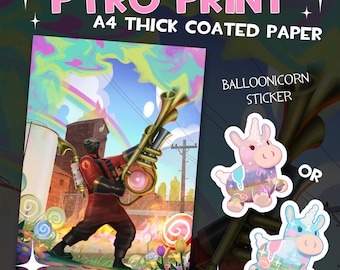 Team Fortress 2 A4 Pyro Print