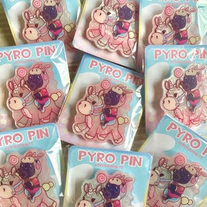 Team Fortress 2 Pyro Balloonicorn 2.5" Acrylic Pearl Pin