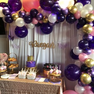 Balloon Garland kit, Purple, chrome gold, pink,white balloon garland kit, Balloon kit, Balloon kit 16FT