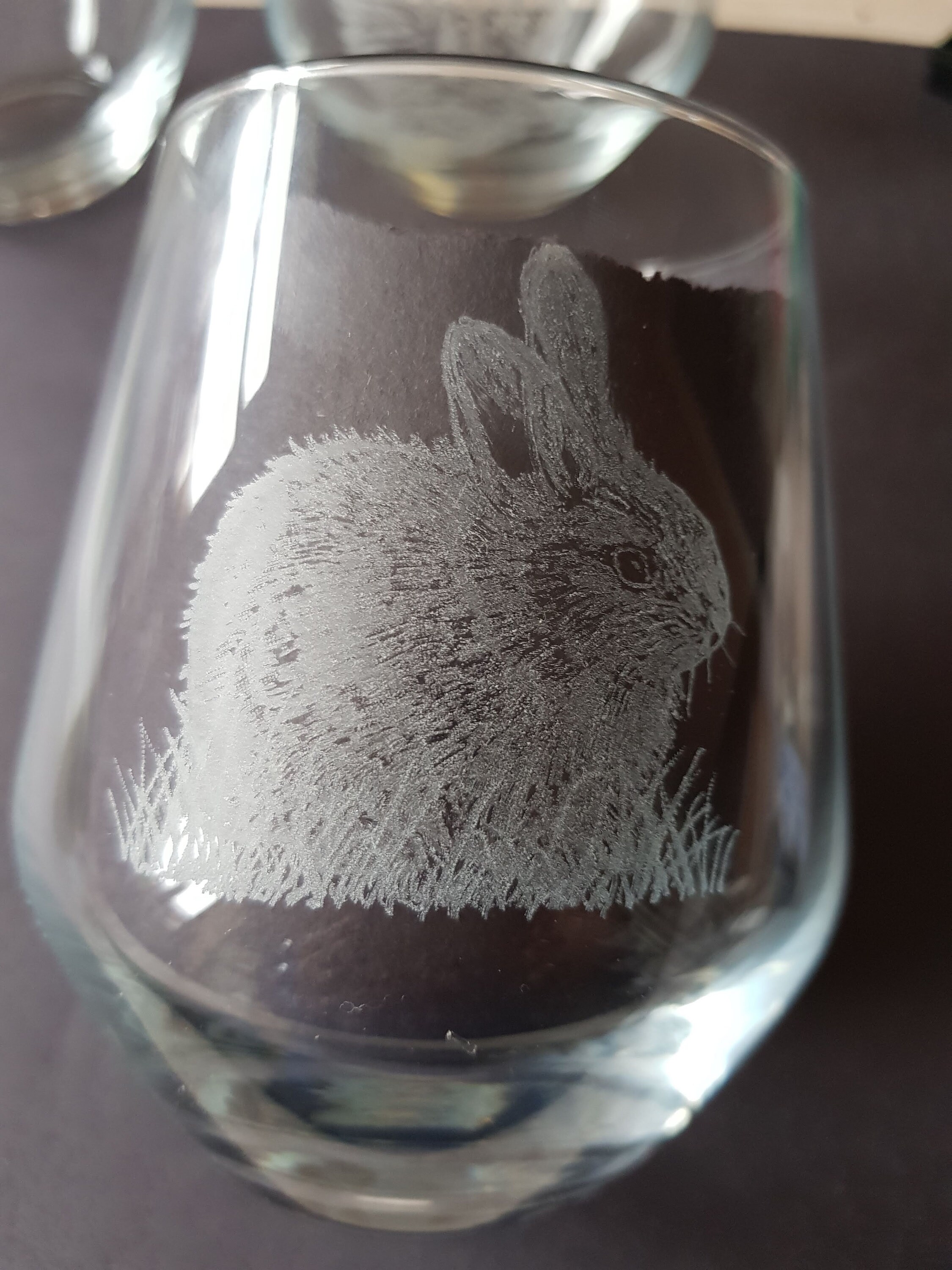 Rabbit Engraved Unique Hand Engraved Bunny Rabbit - Etsy UK