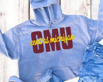 Central Michigan Hoodie | Crewneck | Long Sleeve | T-shirt | College apparel | Tailgate apparel | Chippewas