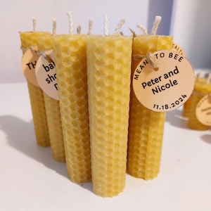 100 handgerollte Bienenwachs-Stumpenkerzen - 4 ″ Honeycomb Schüttgut für Hochzeiten, Partys & Home Décor