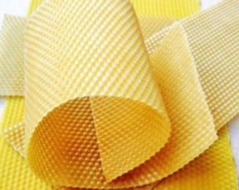 10 Natural Beeswax Sheets for Candle Making: 10" x 10" Set