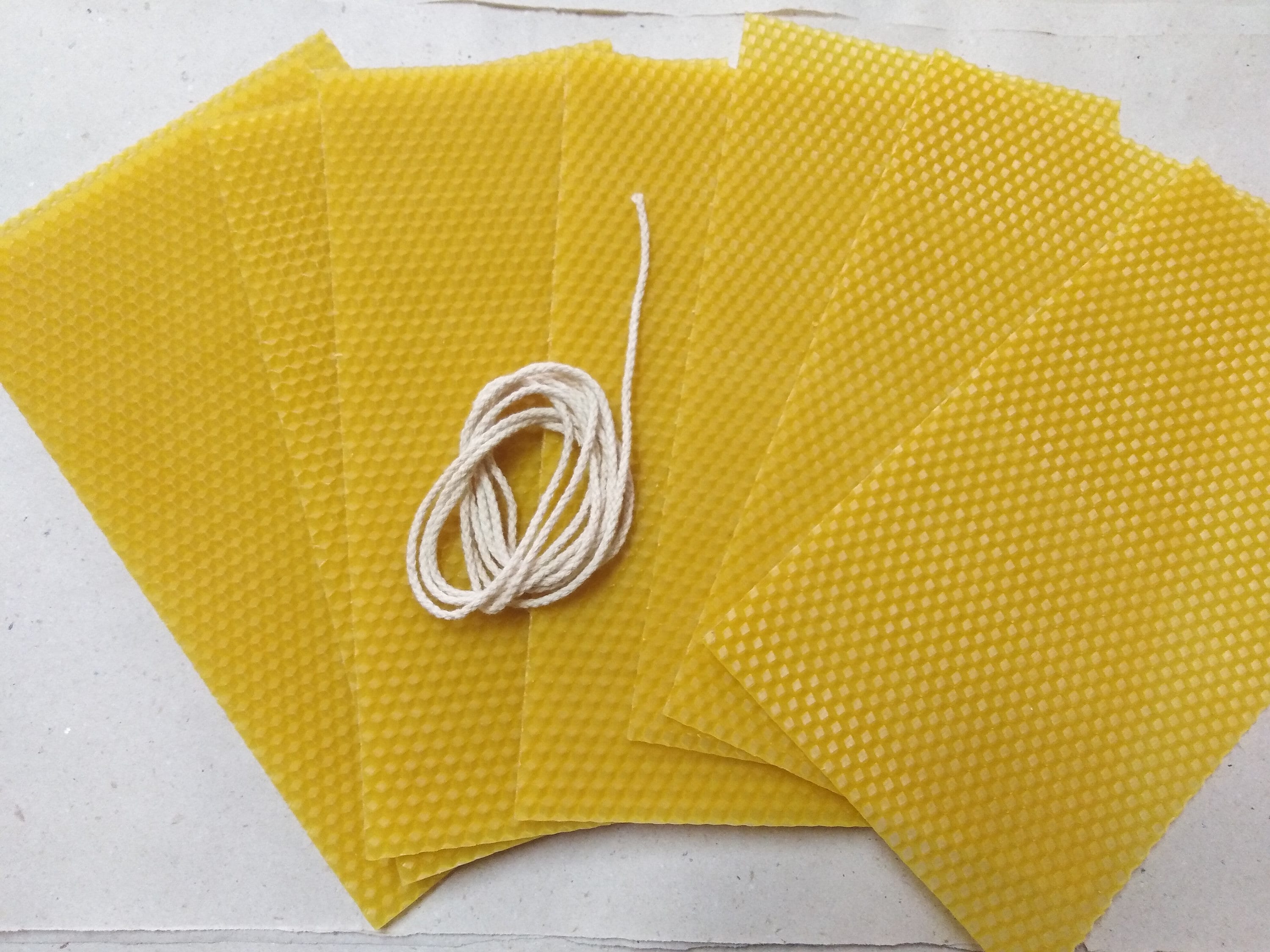 Natural Beeswax Sheets 24/13.5 cm 9.3/5.3 in For Etsy