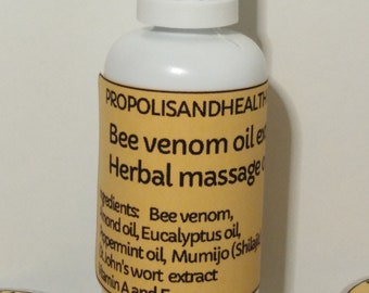 Aceite de masaje herbal con veneno de abeja – Alivio muscular y articular – 50 ml