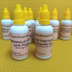 Propolis Tincture 1.7 oz., Handmade 30% Propolis Liquide Extract 50 ml