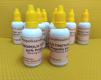 Tintura de propóleo 1.7 oz., extracto líquido de propóleo al 30% hecho a mano 50 ml