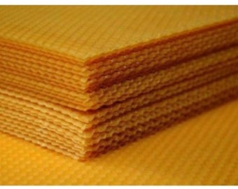 Beeswax Candle Kit Honeycomb Sheets 20 Pack 10"x10" - 25.5x25.5 cm Pure Beeswax For Candles and Decorations