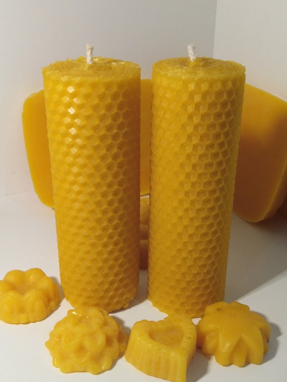 Handgerollte Bienenwachskerzen 8