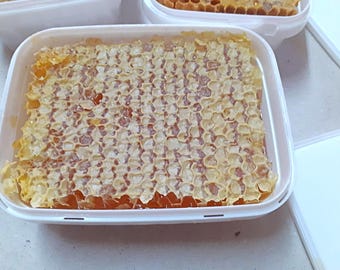 Miele di favo grezzo 7 oz/200 g, miele di favo di bosco fresco e puro direttamente dagli alveari, 2025