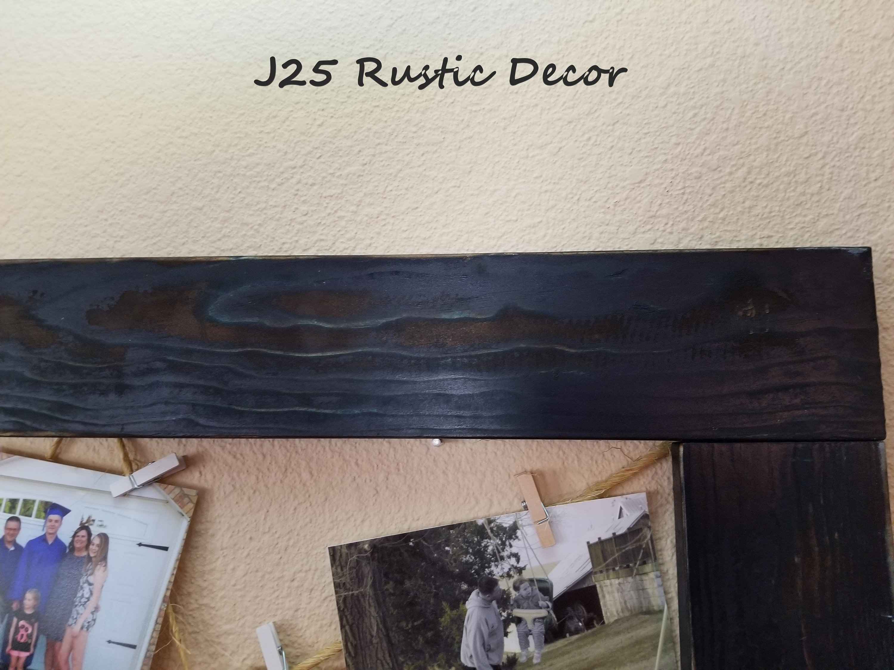 Rustic Navy Blue Clothespin Frame, Navy Blue Wedding Display, Rustic ...