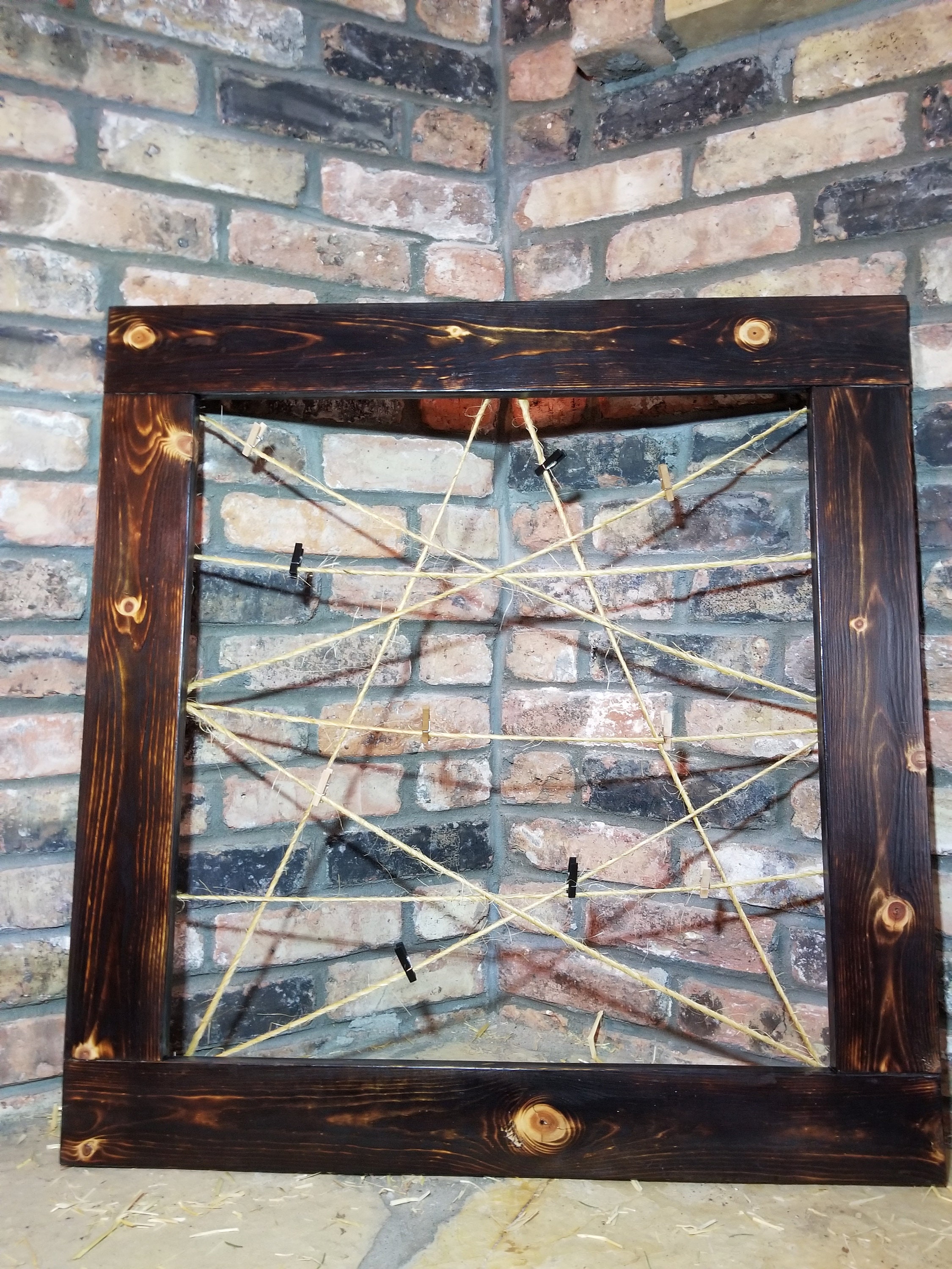 Dark Rustic Clothespin Picture Frame Rustic Wedding Decor - Etsy