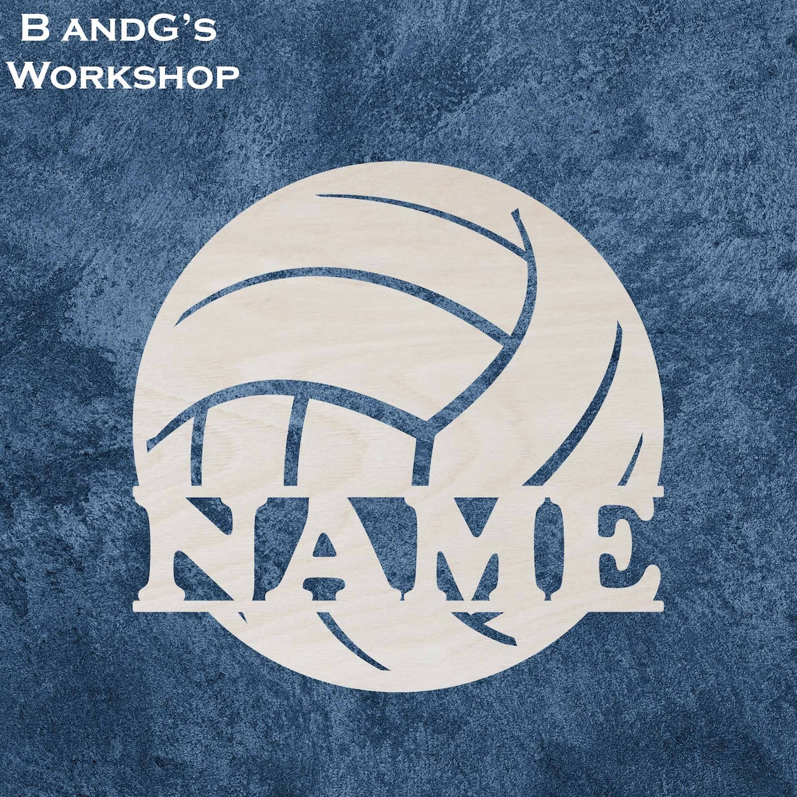 Wooden volleyball name sign volleyball decor name sign Etsy