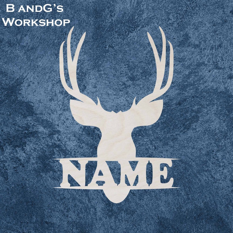 Wooden Deer Name Sign Deer Decor Name Sign Deer Etsy