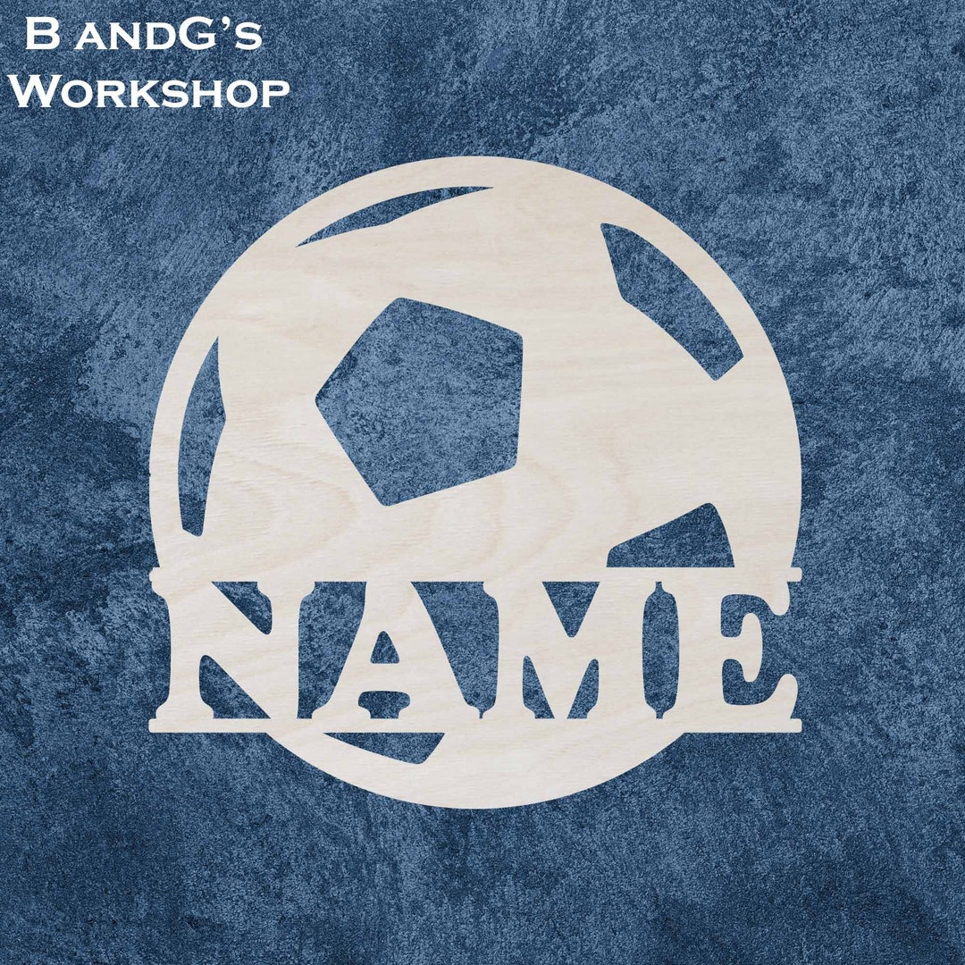 Wooden Soccer Ball Name Sign Soccer Ball Decor Name Sign Etsy