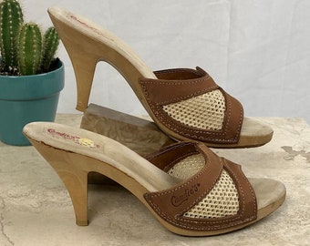 vintage candies shoes wooden heels
