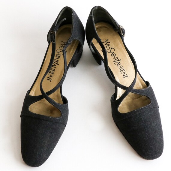 YVES SAINT LAURENT Size 6 / 1990s Vintage Denim Cr
