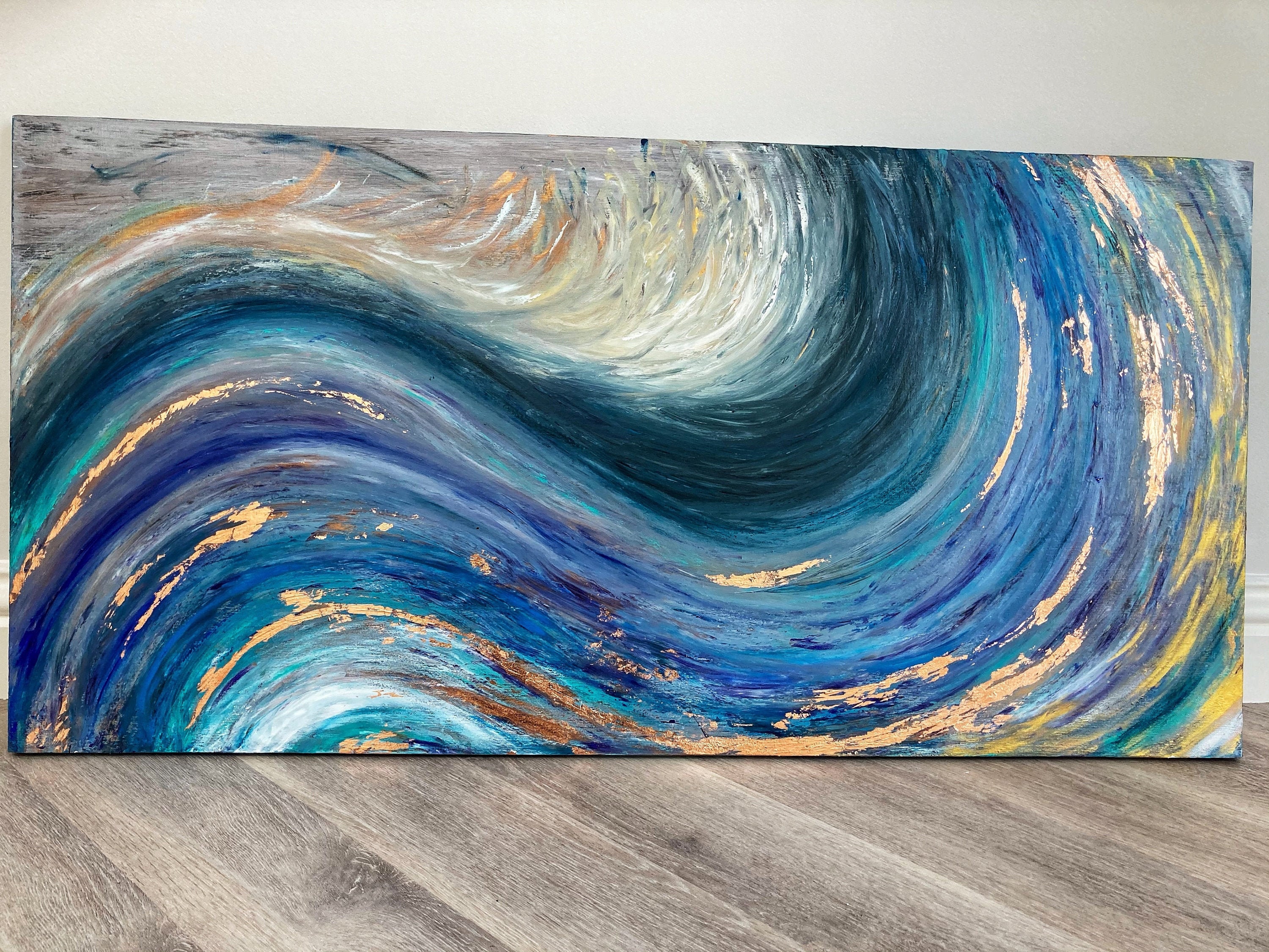 100cm x 50 cm Canvas wall art acrylic abstract painting Etsy