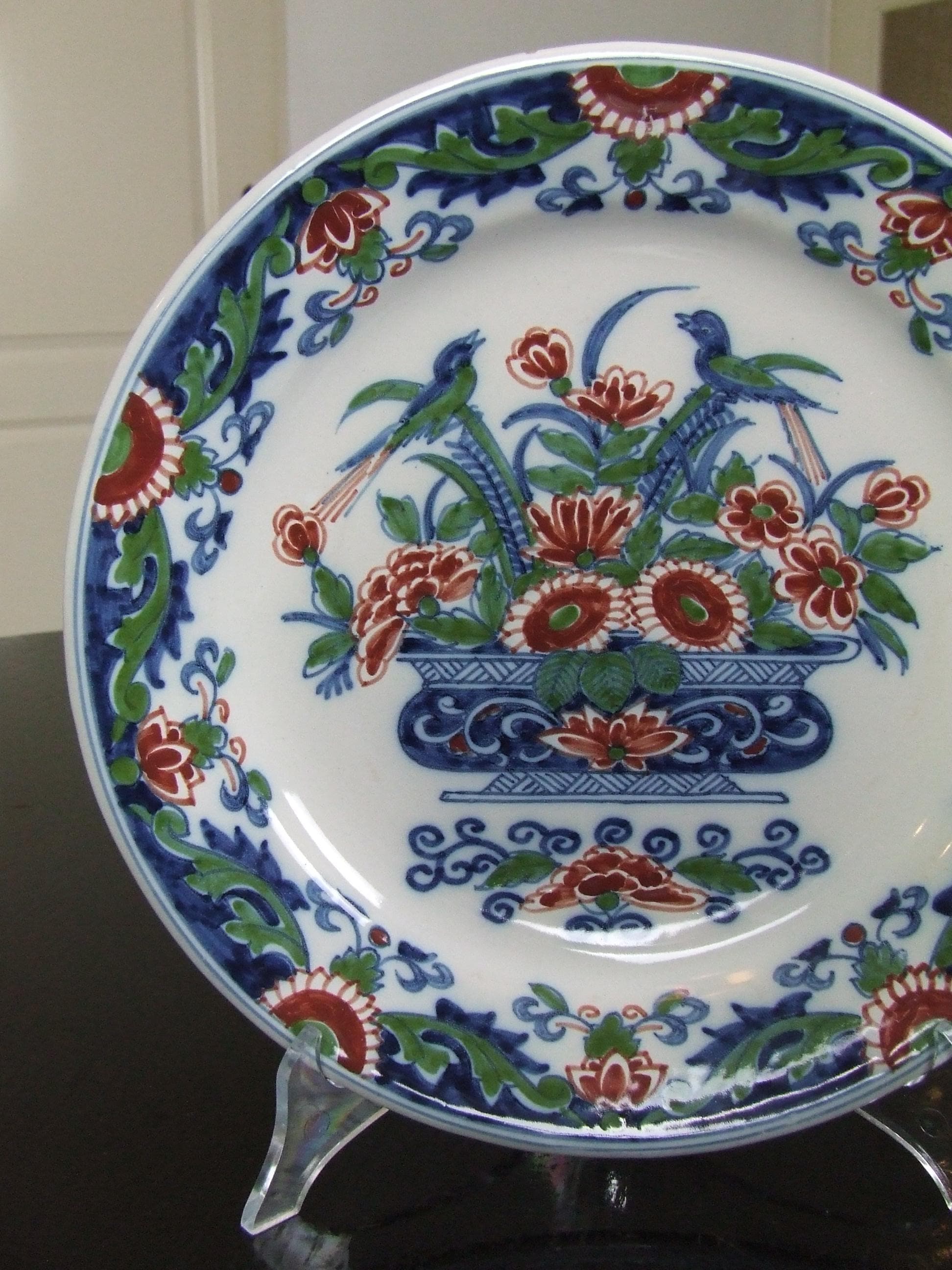 Tichelaar Makkum handpainted polychrome tin glaze Delft style dish