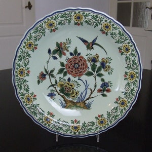 De Porceleyne Fles Delft large handpainted polychrome wall plate