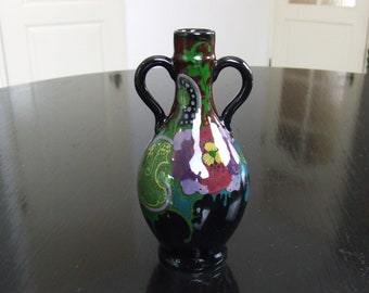 Ivora Gouda small high gloss Gouda style amphora shaped vase