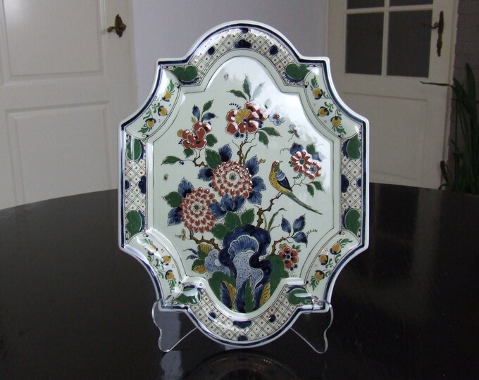 De Porceleyne Fles Delft handpainted polychrome wall plaque - as new