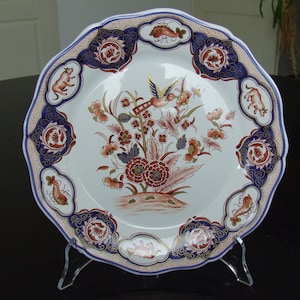 Geo Martel Desvres ręcznie malowany talerz w stylu Delft imari (26 cm)