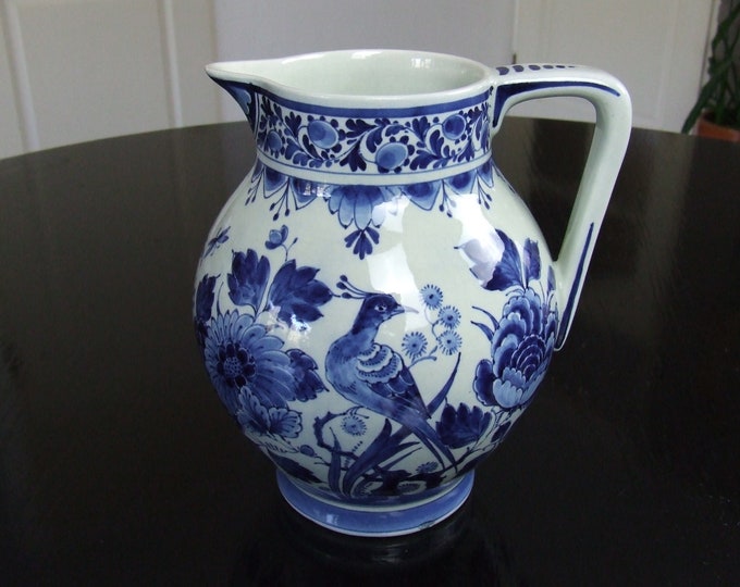 De Porceleyne Fles large handpainted Delft blue pitcher