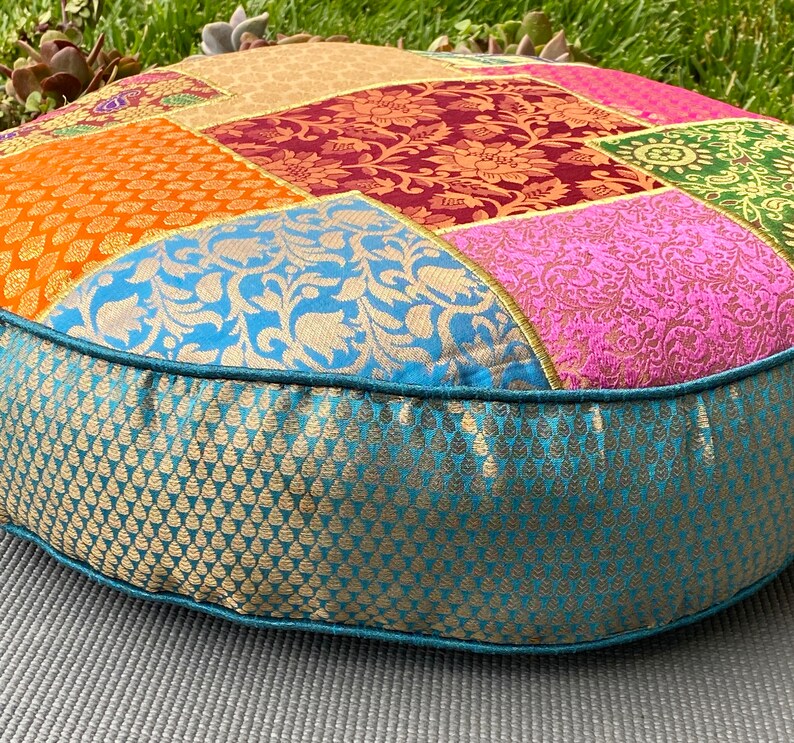 Meditation Pillow Yoga Pillow Cushion Zafu Sateen Cotton Etsy