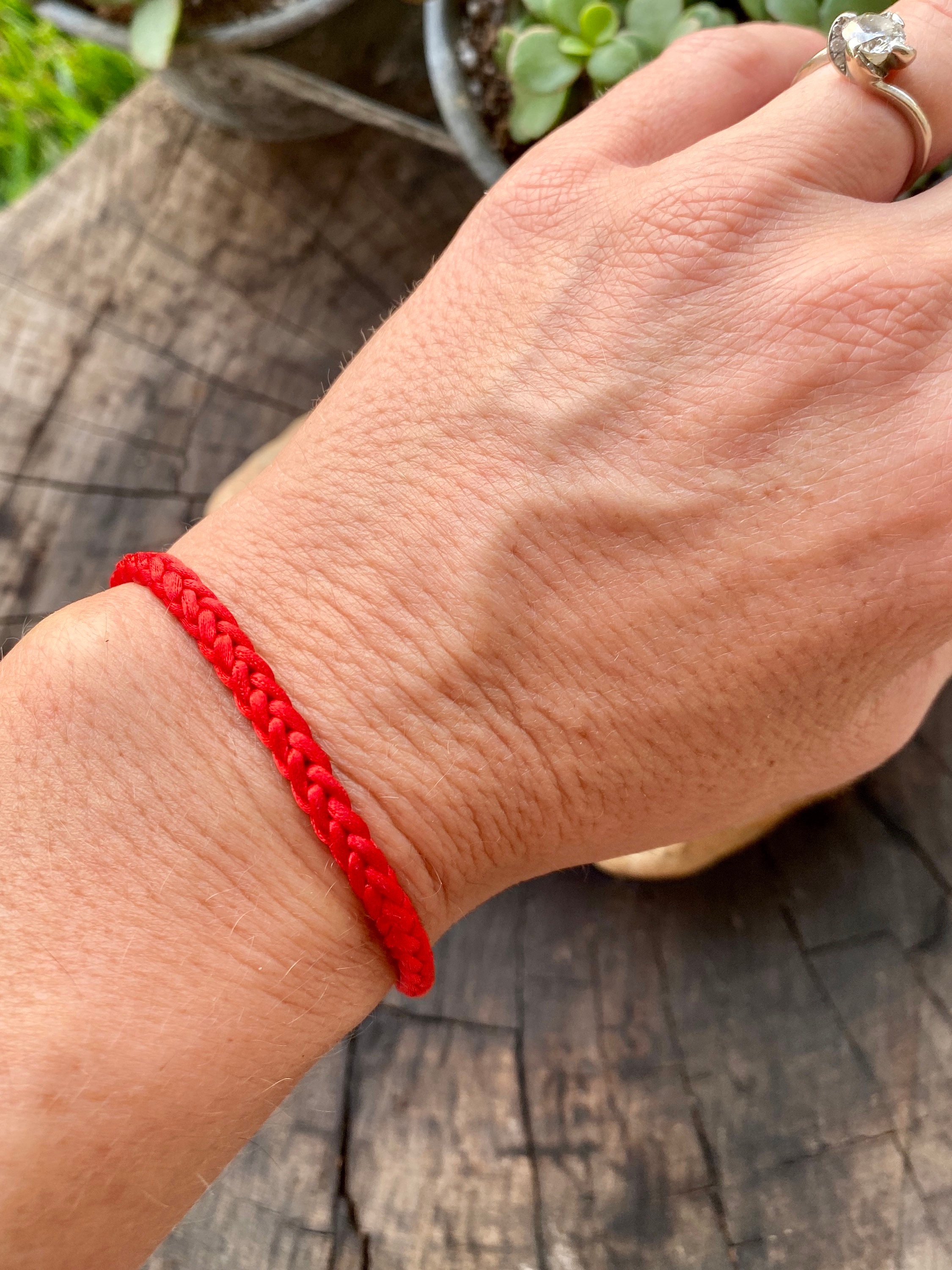 6 Bracciali Portafortuna Con Cordino Rosso – Regolabili – Protezione Kabbala – Amuleto Felicità