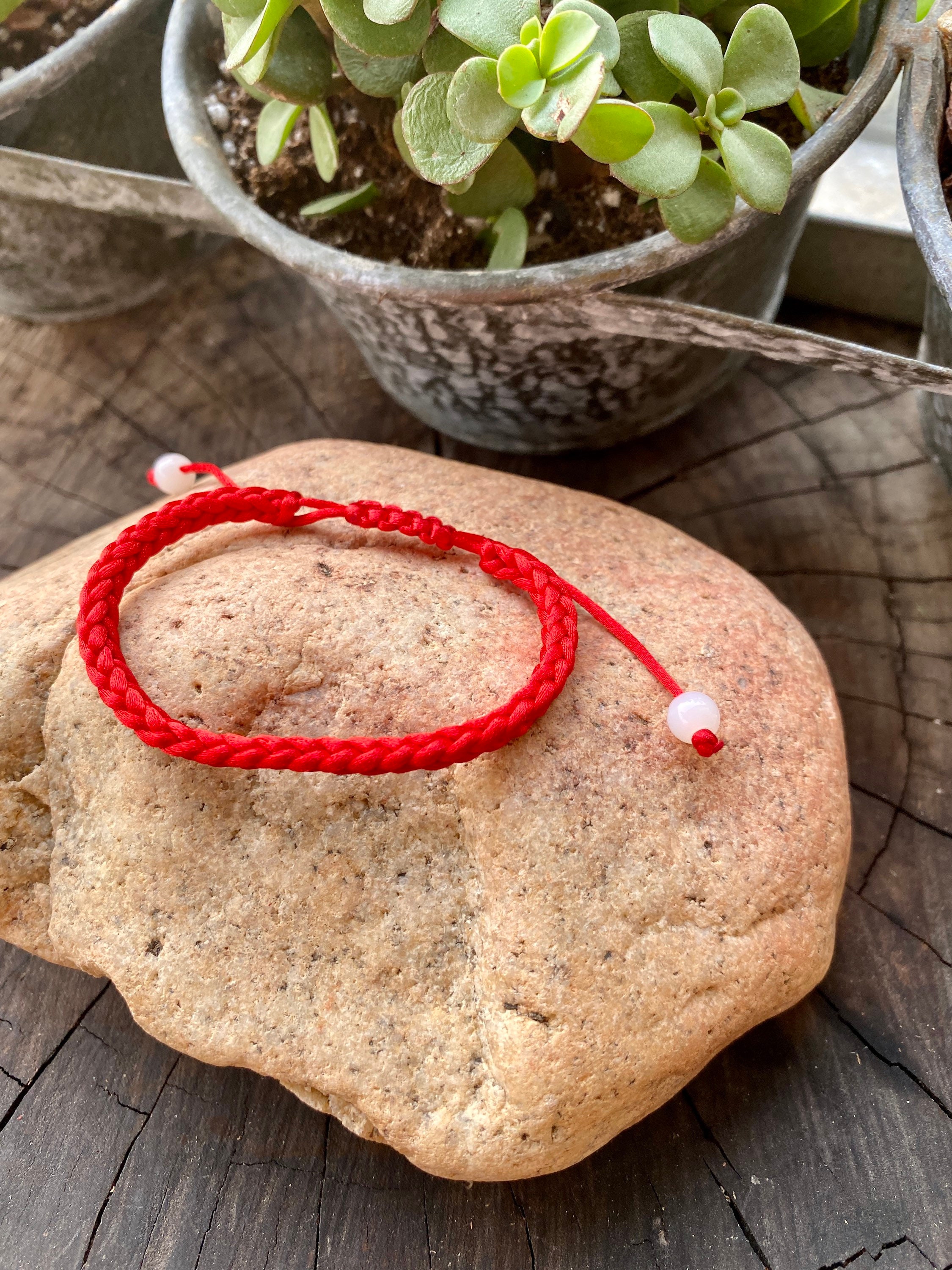 Pulsera Roja De La Suerte Pulsera roja de la suerte pulsera de cuerda roja de la | Etsy