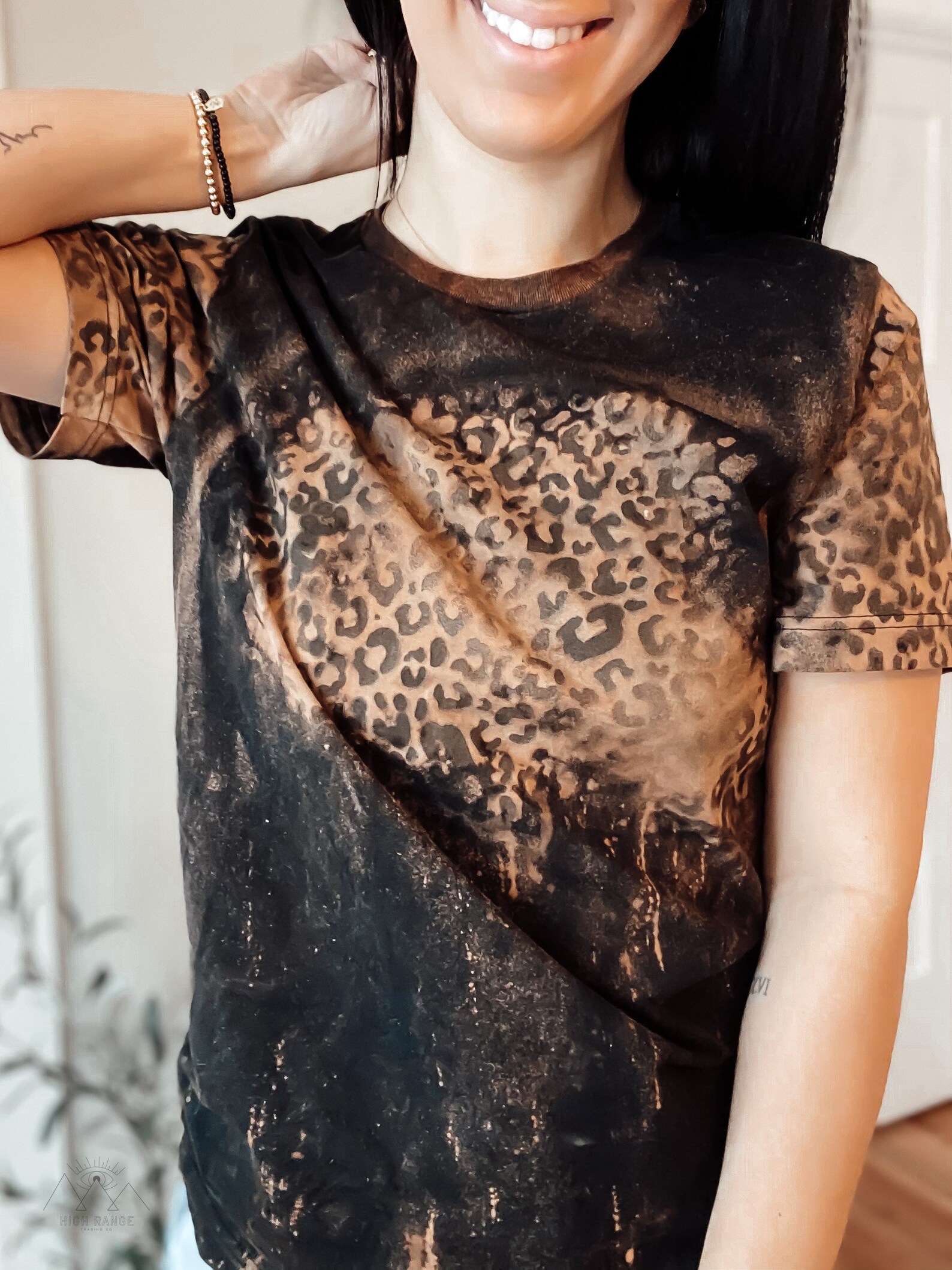 bleach leopard tee