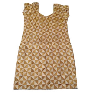 Vestido kurta vintage con bordado y secuencia, estilo indio, informal, con estilo zari, para mujer, estilo étnico, estilo vintage, túnica superior kurti para mujer