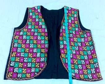 vintage kuchi Banjara jackets Multi color hand embroidered, Indian Antique banjara Ethnic Handmade Jacket Vintage hand Embroidery Work