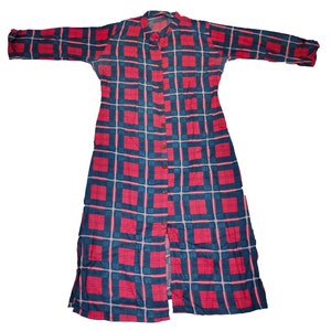 Vestido Kurti estampado de algodón de diseñador con trabajo, vestido Kurti de algodón casual con estilo indio para mujer, vestido superior de algodón étnico, túnica superior kurti para mujer