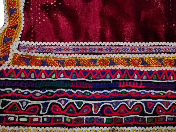 banjara Vintage shawl rabari hand Embroidered Ant… - image 8