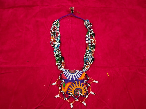 Vintage Banjara Necklace, Chain Choker Necklace  … - image 1