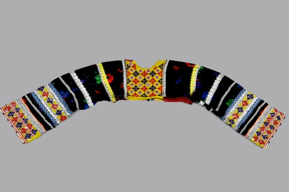 vintage kuchi banjara Afghan Banjara Hand Embroidered Choli, Dress yoke, patch,tribal ethnic kuchi belly dance embroidery old dress choli