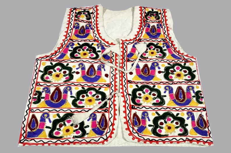 Indian Antique banjara Ethnic Handmade Jacket Vintage hand Embroidery Work vintage kuchi Banjara jackets Multi color hand embroidered