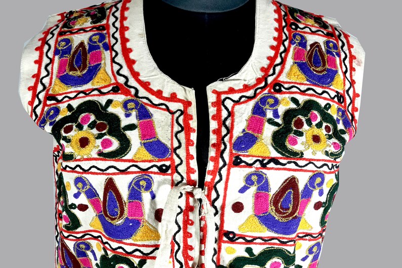 Indian Antique banjara Ethnic Handmade Jacket Vintage hand Embroidery Work vintage kuchi Banjara jackets Multi color hand embroidered