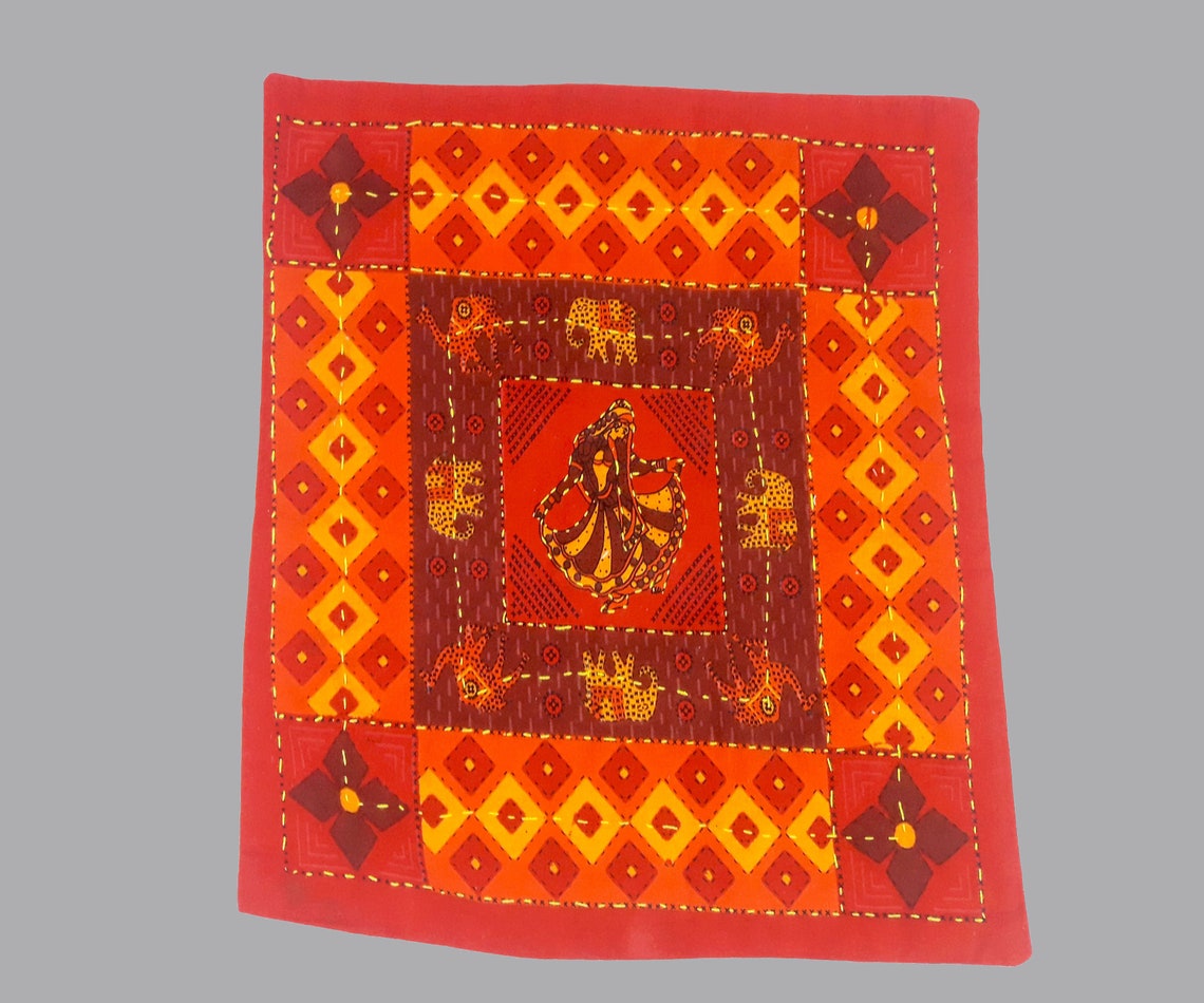 Designer Gujarati Work Decorative Pillow Cover Cushion Covers Etsy