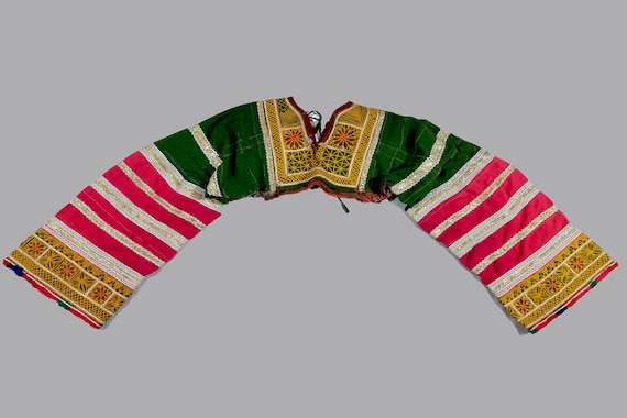 vintage kuchi banjara Afghan Banjara Hand Embroidered Choli, Dress yoke, patch,tribal ethnic kuchi belly dance embroidery old dress choli