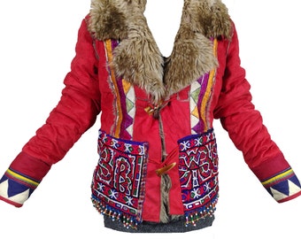 Vintage jas van banjarabont, geborduurde handgemaakte Kutchi-jas