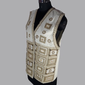 vintage Jacket Ethnic Floral Printed, Block Printed Blazer Vintage Vests Over Coat Casual Clothing Cotton Jacket India, Llama Jacket Orange