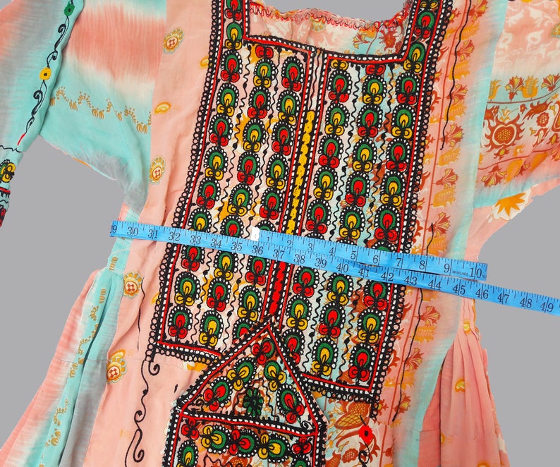 Handmade balochi dress,baluchi gypsy banjara tribal hand embroidered antique dress Afgani Embroidery Traditional Bohemian Ethnic Dress