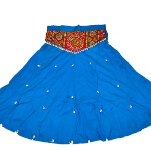 vintage kuchi collectible mirror rabari banjara tribal ethnic belly dance skirt,Hand embroidered heavy cotton skirt flared Indian banjara
