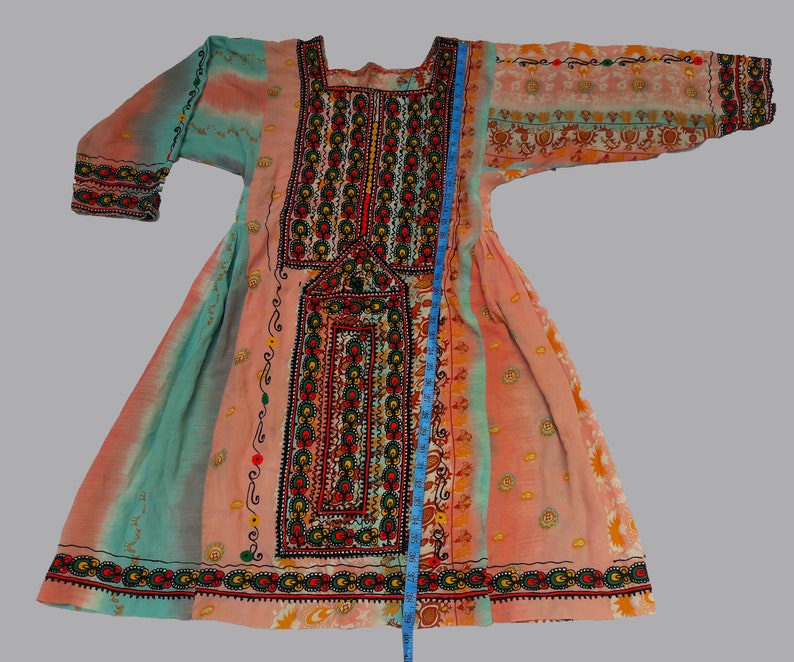 Handmade balochi dress,baluchi gypsy banjara tribal hand embroidered antique dress Afgani Embroidery Traditional Bohemian Ethnic Dress
