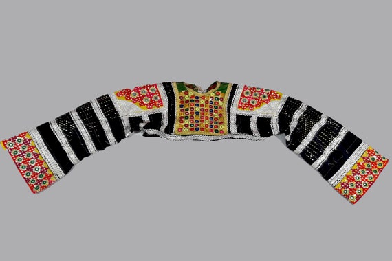 vintage kuchi banjara Afghan Banjara Hand Embroidered Choli, Dress yoke, patch,tribal ethnic kuchi belly dance embroidery old dress choli