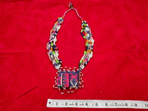 Vintage Banjara Necklace, Chain Choker Necklace  … - image 9
