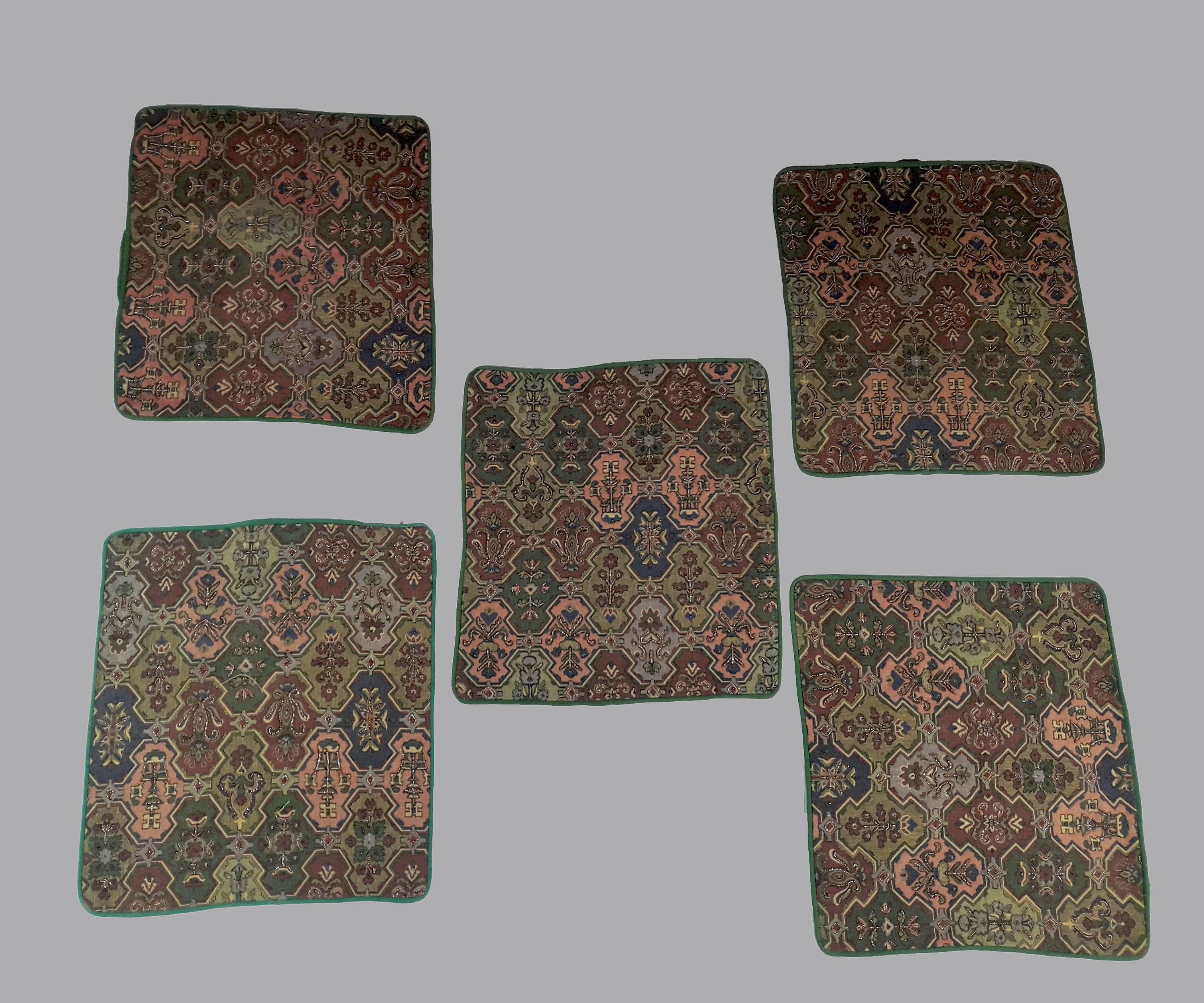 Indian Handwoven Kilim Pillow Case Vintage Jute Rug Square Cushion Cover 16" 